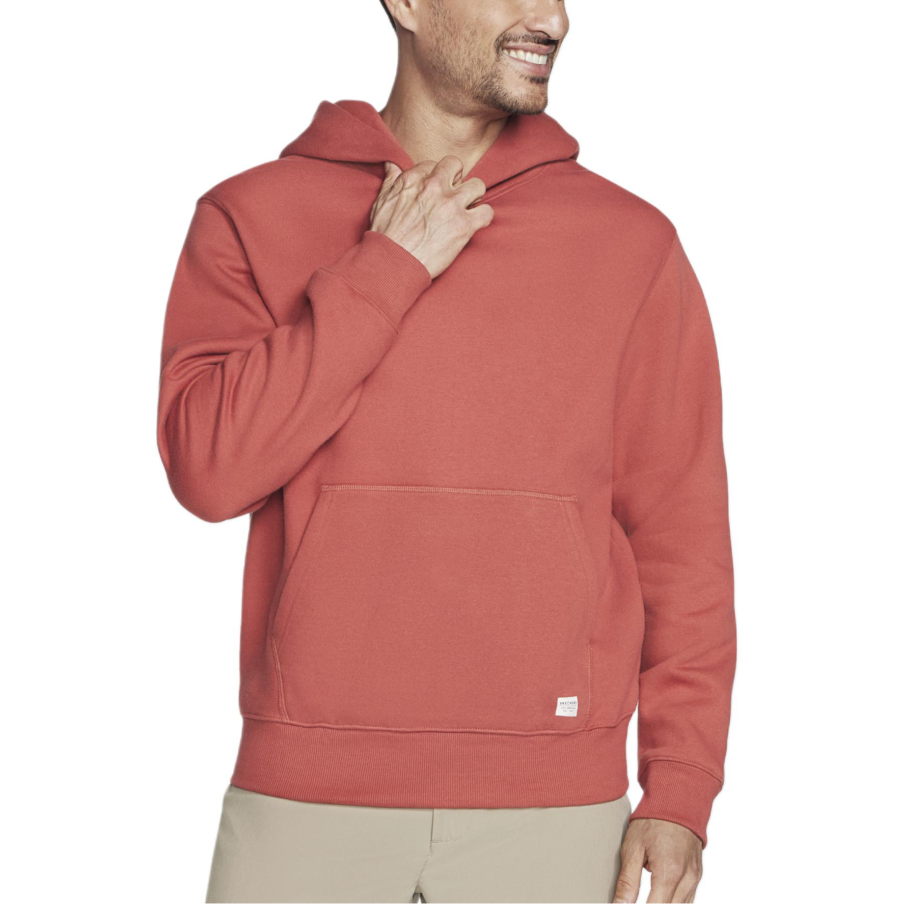 Skechers Skech-Sweats Hoodie Brick Red - Comfortable & Breathable HD43_BRCK
