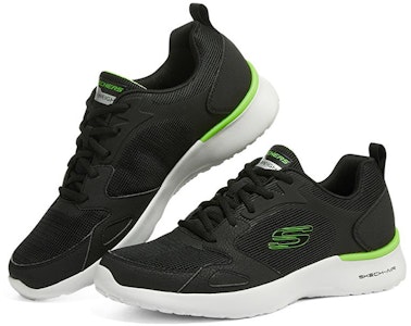 Skechers Skech-air Dynamight 舒適透氣 低筒休閒跑步鞋 黑綠 Lookbook Skechers Skech-air Dynamight 舒適透氣 低筒休閒跑步鞋 黑綠