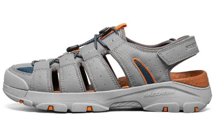 Skechers Skecher Tresmen Casual Gray Orange Sandals 'Gray Orange' 204127-GRY
