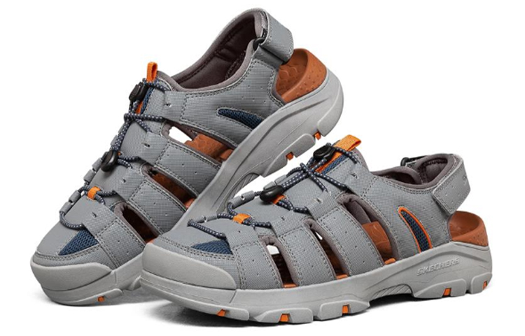 Lookbook Skechers Tresmen Casual Grijs Oranje Sandalen ''Grijs Oranje'' 204127-GRY