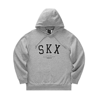 Skechers SKX Classic Hoodie with Letter Print for Men in Heather Gray P422M063-004F
