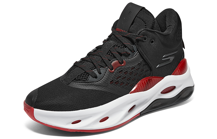 Shop Skechers SKX FLOAT 減震防滑耐磨 高筒 籃球鞋 男款 黑紅