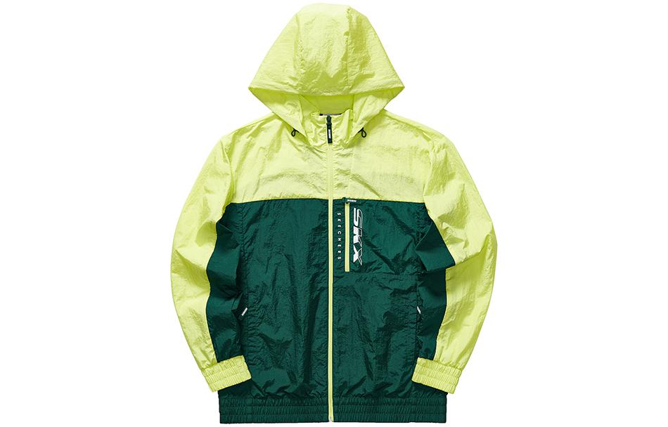 Skechers SKX Retro Colorblock Hooded Woven Jacket Green - L121M159-00XW