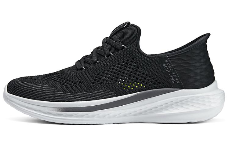 Skechers SLADE Black Slip-On Mesh Casual Low-Top Lifestyle Shoes 210810-BLK