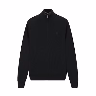 Skechers Slim Fit Solid Polo Collar Sweatshirt Carbon Black L423M192-0018