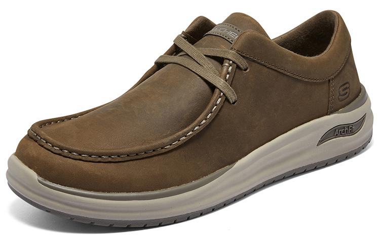 Lookbook Skechers Slip-ins Garza Sneaker 'Brown' 204795-DSRT