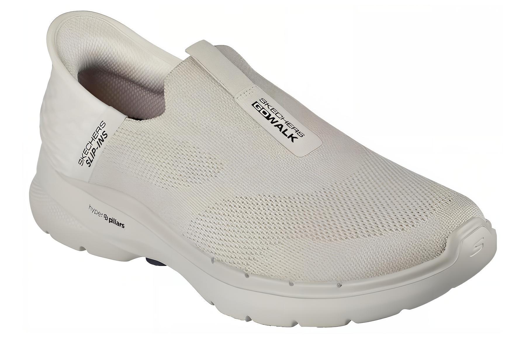 Lookbook Skechers Go Walk 6 閃穿科技 健步 防滑耐磨透氣 低筒 運動休閒鞋 自然色