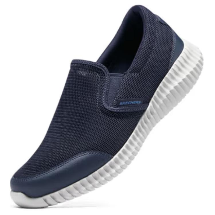 Lookbook スケッチャーズ スリップオン ブルー (Sukecchaazu Surippuon Buruu) 8790141-NVY