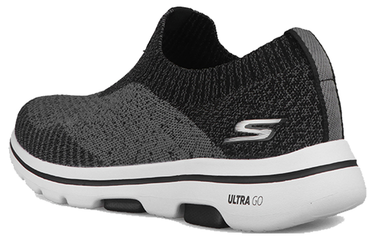 Lookbook スケッチャーズ スリップオン 黒灰 (Sukechāzu Surippuon Kurohai) 55504-BKW