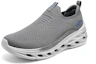 Lookbook Skechers 舒適百搭一腳蹬 耐磨透氣 低筒 生活休閒鞋 男款 灰色