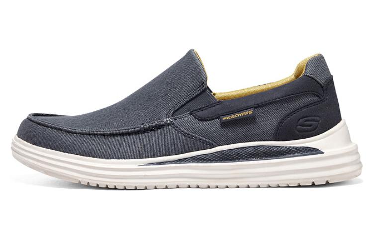 Skechers Slip Resistant Low Top Slip-On Sneaker 'Navy Blue' 204785-NVY
