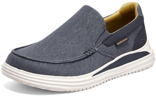 Skechers Slip Resistant Low Top Slip-On Sneaker 'Navy Blue' 204785-NVY Order Skechers Slip Resistant Low Top Slip-On Sneaker 'Navy Blue' 204785-NVY