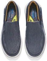 Shop Skechers 防滑耐磨 低筒 一脚蹬運動休閒鞋 男款 海軍藍