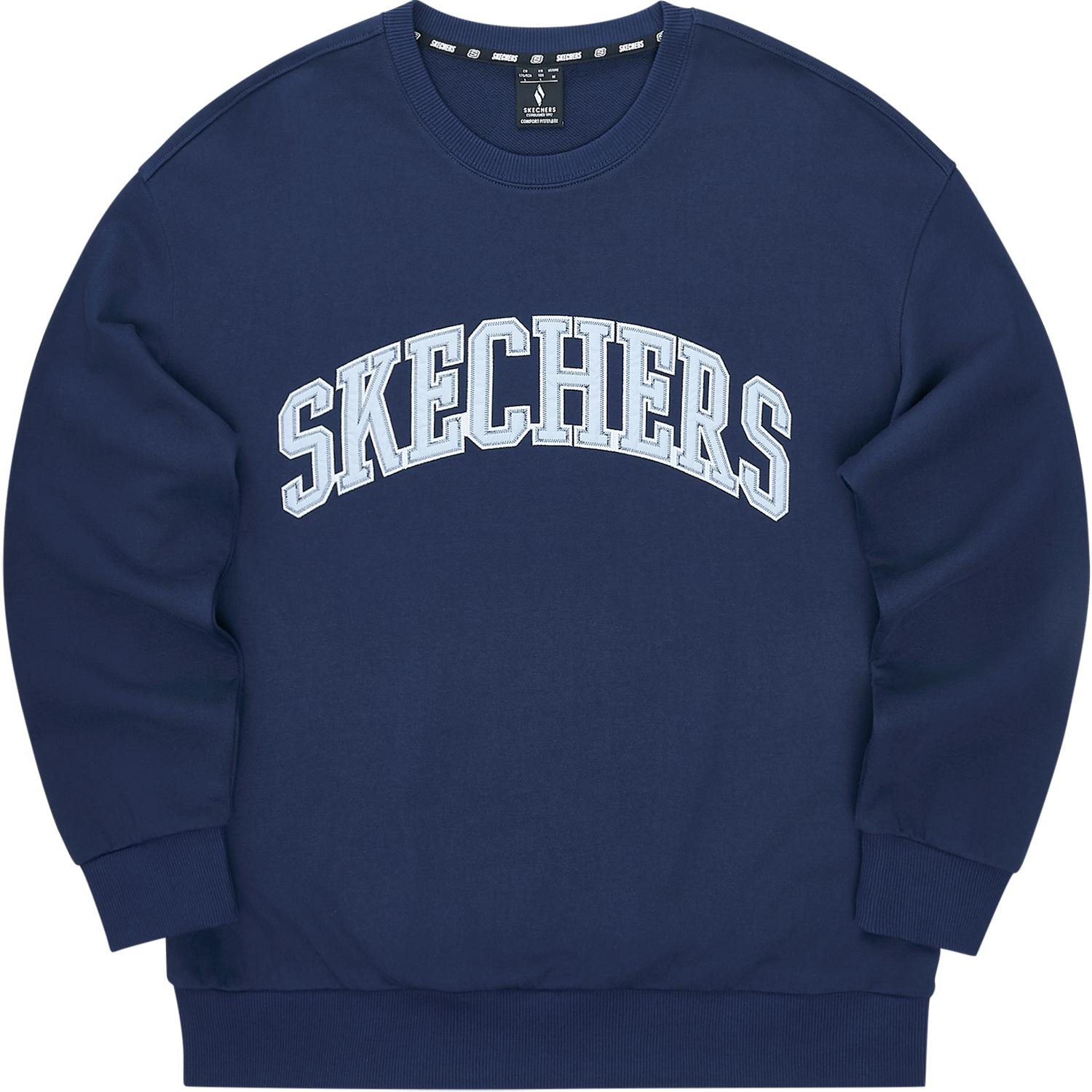 Skechers Soft & Comfortable Unisex Navy Blue Casual Sweatshirt L324U065-00DU