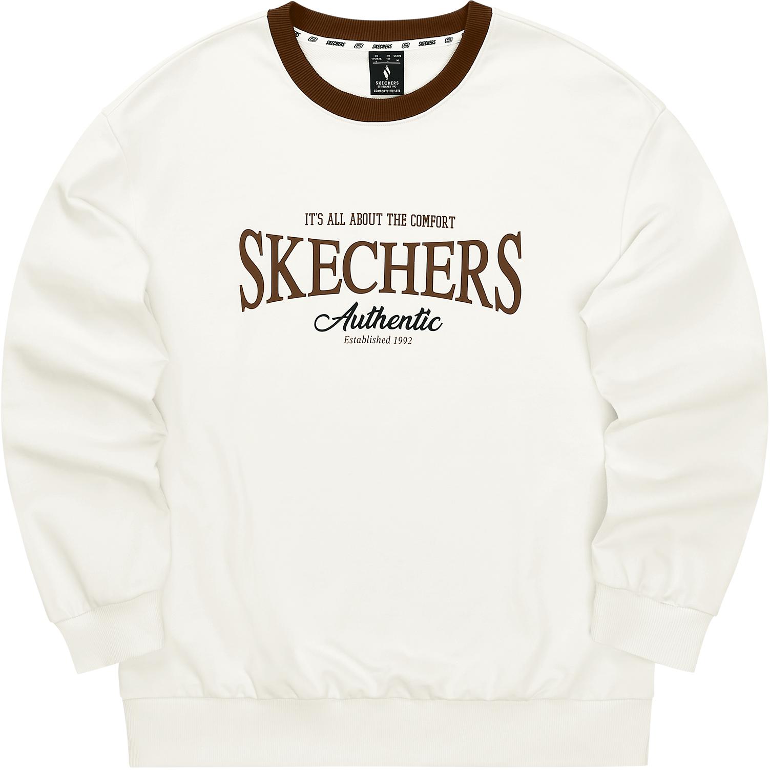 Skechers Soft Colorblock Casual Sweatshirt Cotton Candy White L324M049-0074