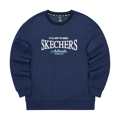 Skechers Soft Comfort Casual Sports Sweatshirt Navy Blue L324M049-00DU