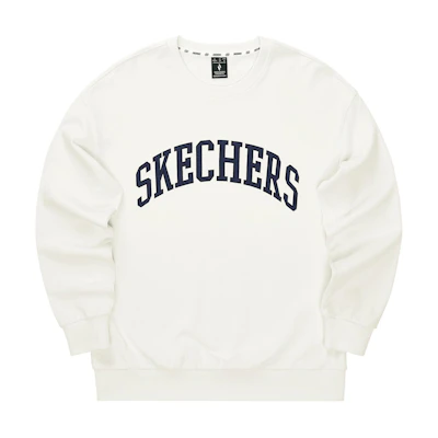 Skechers Soft Comfortable Casual Unisex American Sweatshirt - Marshmallow White L324U065-0074