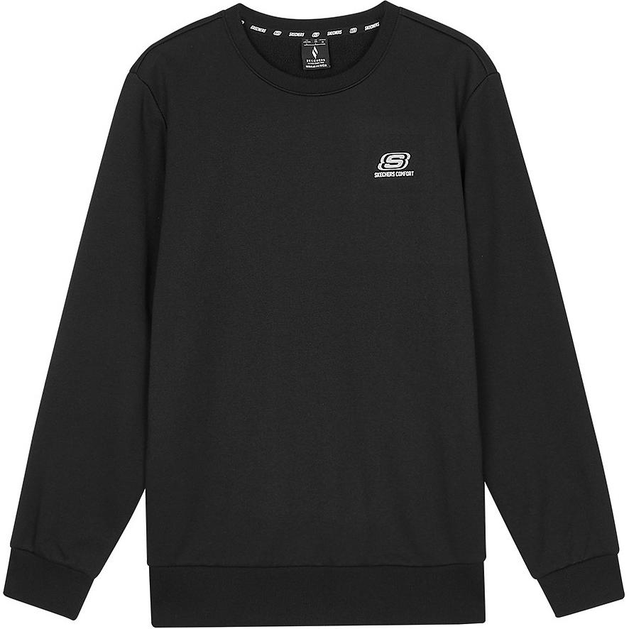 Skechers Soft Fleece Round-Neck Sports Sweatshirt Carbon Black Unisex L424U170-0018