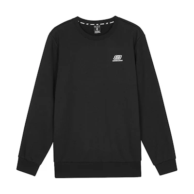 Skechers Soft Fleece Round-Neck Sports Sweatshirt Carbon Black Unisex L424U170-0018