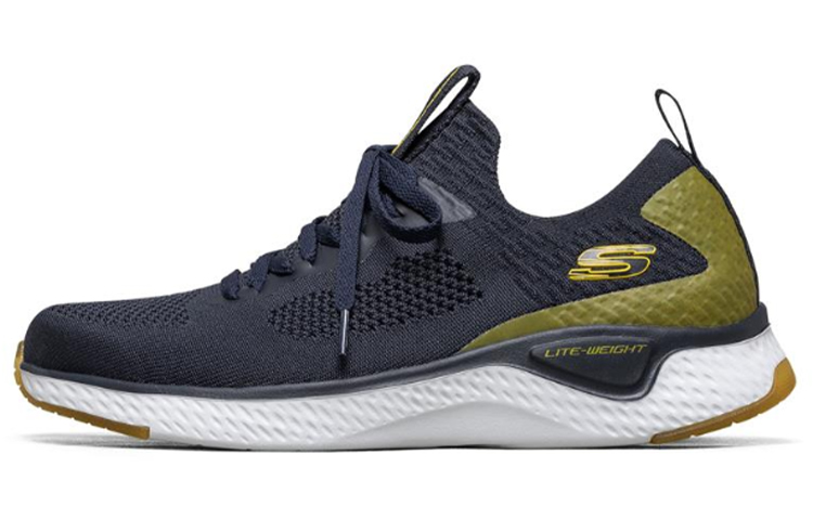 Skechers Solar Fuse Sports Shoes Dark-Blue 'Navy Blue Yellow' 666139-NVYL