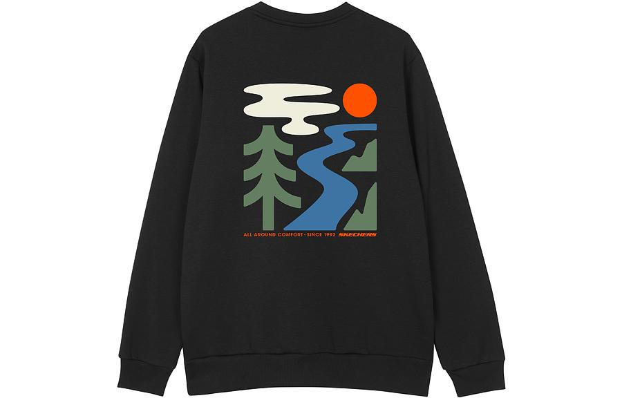 Skechers Solid Back Graphic Crewneck Long-Sleeve Sweatshirt Unisex L422U229