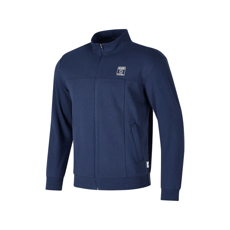 Skechers Solid Color Casual Comfort Long Sleeve Jacket Navy Blue P324M016-02MZ