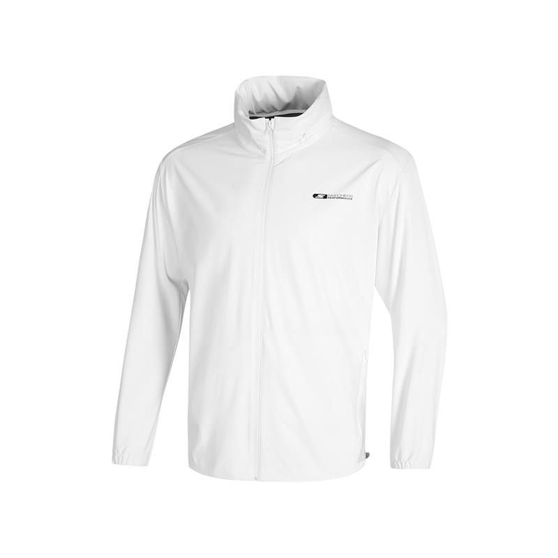 Skechers Solid Color Hooded Woven Zip-Up Jacket - Bright White P122M042