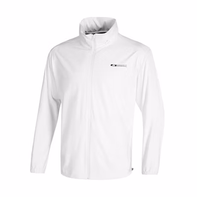Skechers Solid Color Hooded Woven Zip-Up Jacket - Bright White P122M042