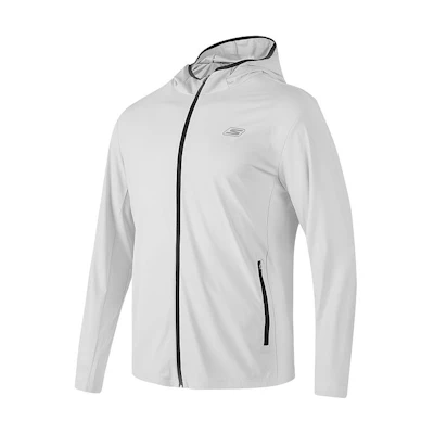 Skechers Solid Color Hoodie Jacket Light Gray Casual Outerwear P223M081-00PD