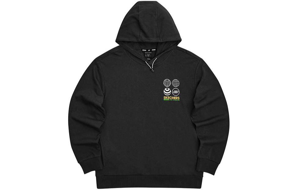 Skechers Solid Color Hoodie with Back Letter Print Design L321M088