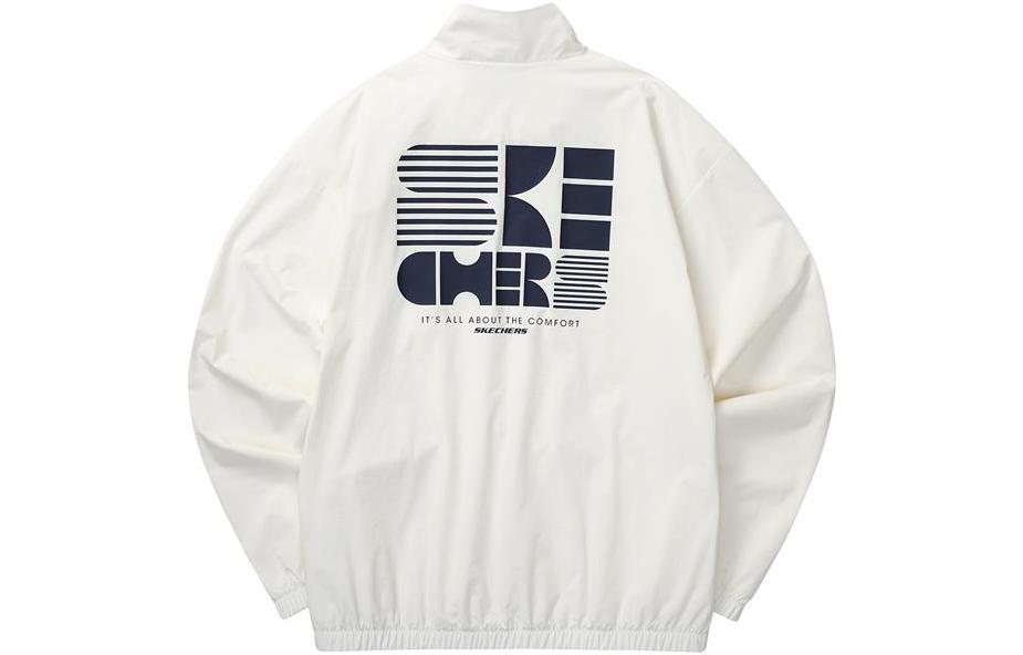 Skechers Solid Color Loose Fit Jacket Marshmallow White L223M080-0074