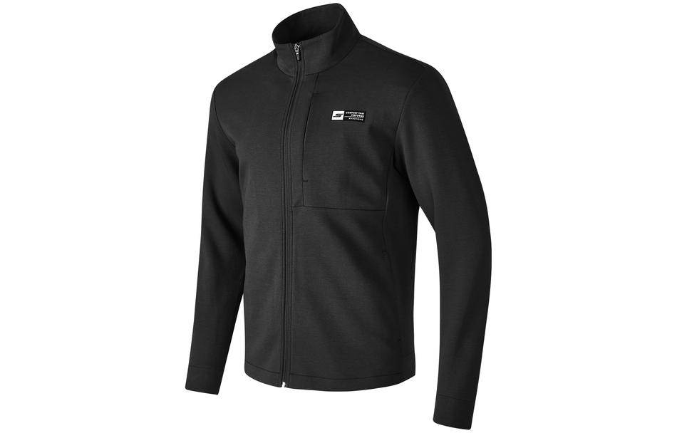 Skechers Solid Color Running Jacket in Carbon Black P423M097-0018