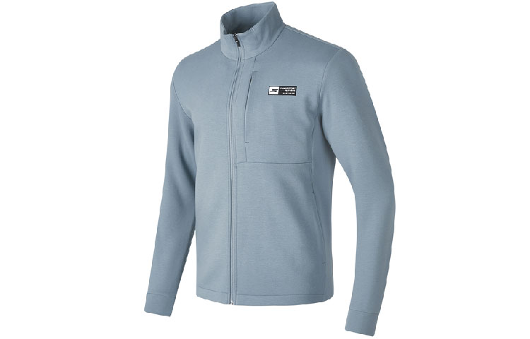 Skechers Solid Color Running Jacket in Wind Grey P423M097-02N6
