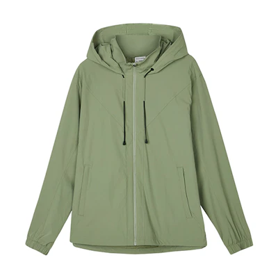 Skechers Solid Color Zip-Up Hoodie Jacket - Green L323M069-01MX