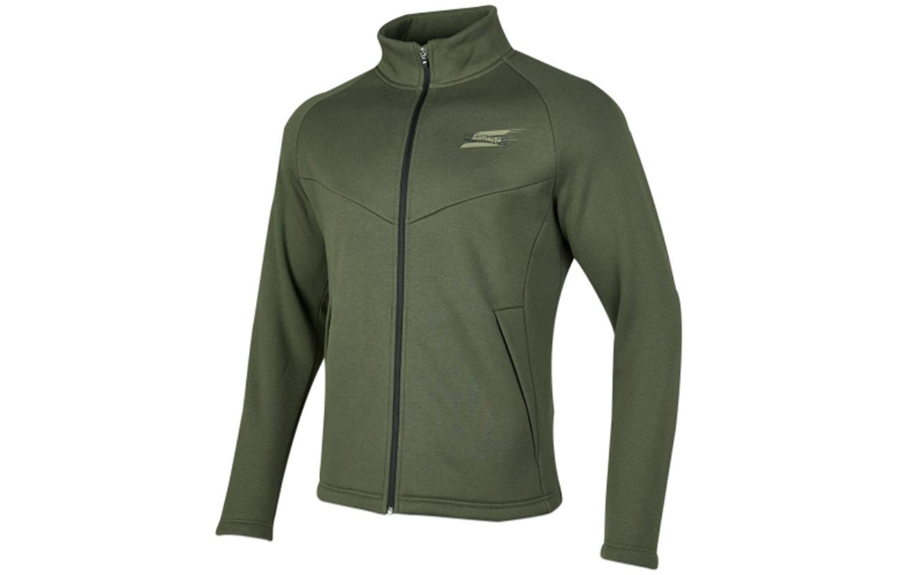 Skechers Solid Color Zip-Up Sports Jacket in Sparrow Stone Green P423M063-01DN
