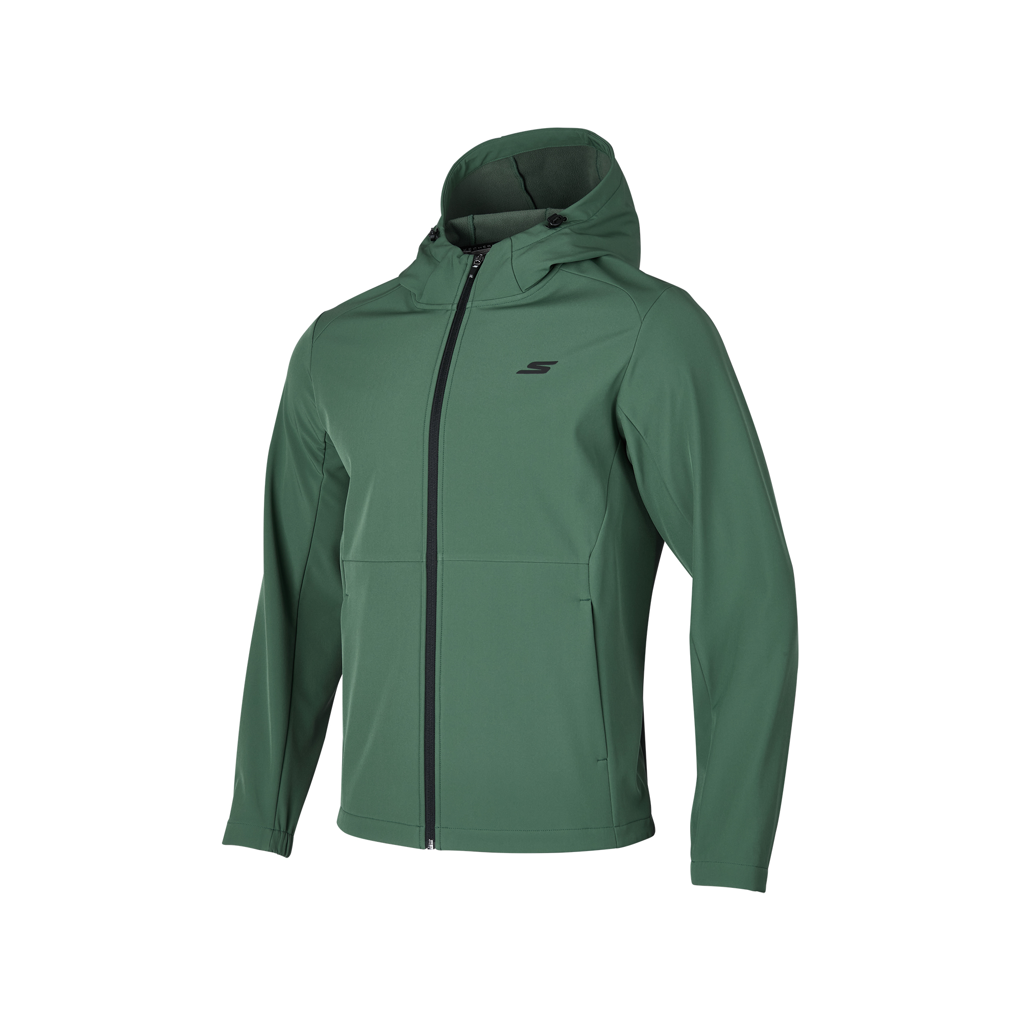 Skechers Solid Color Zip Hoodie Fleece Jacket - Shrub Green P423M117-03RT