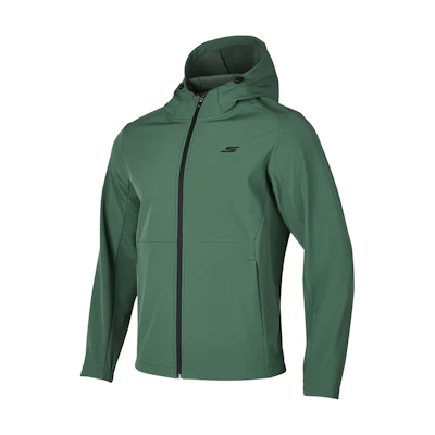 Skechers Solid Color Zip Hoodie Fleece Jacket - Shrub Green P423M117-03RT