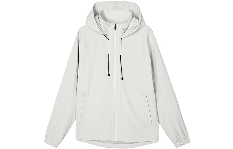 Skechers Solid Color Zip Hoodie Jacket Oyster Gray L323M069-02BX
