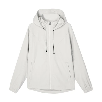 Skechers Solid Color Zip Hoodie Jacket Oyster Gray L323M069-02BX