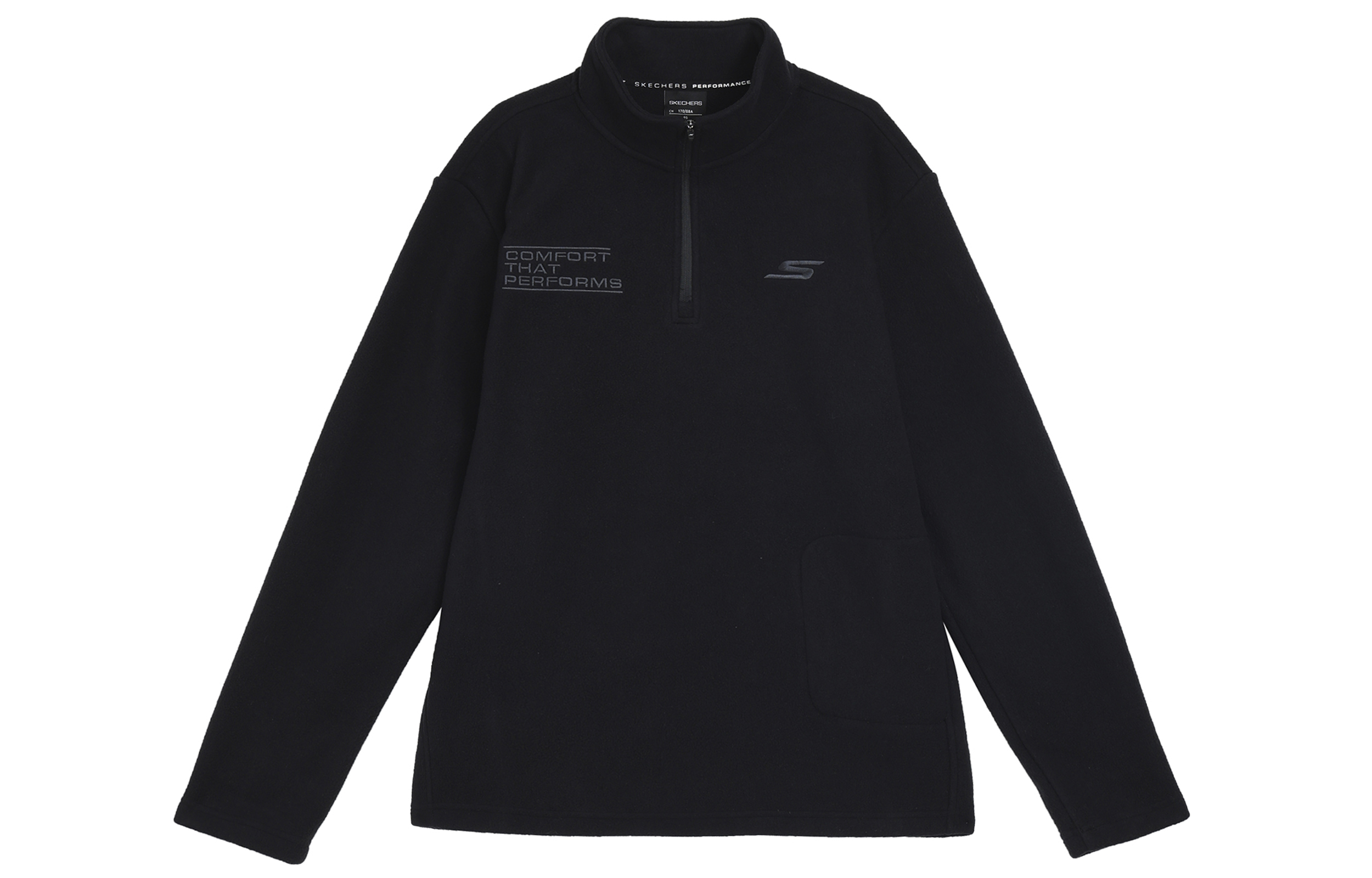 Skechers Solid Fleece Lined Jacket Carbon Black P423M072-0018