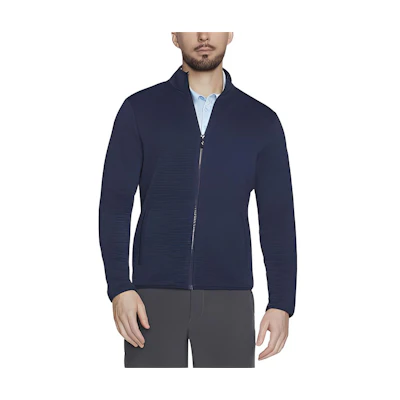 Skechers Solid Knit Casual Jacket Navy Blue JA25-NVY