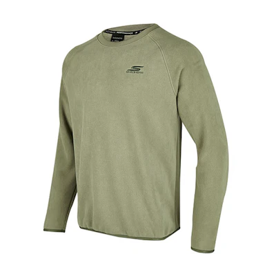 Skechers Solid Knit Fleece Crewneck Pullover Sweatshirt - Vetiver Green P423M071-01DR