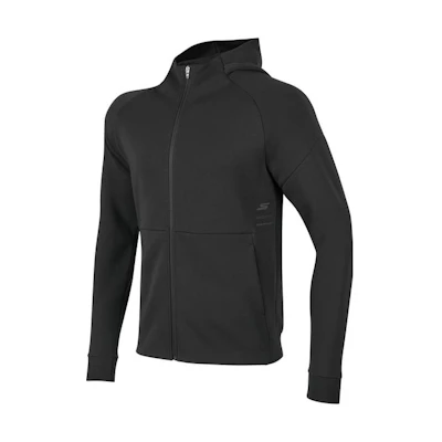 Skechers Solid Knit Hooded Sports Jacket Carbon Black P423M058-0018