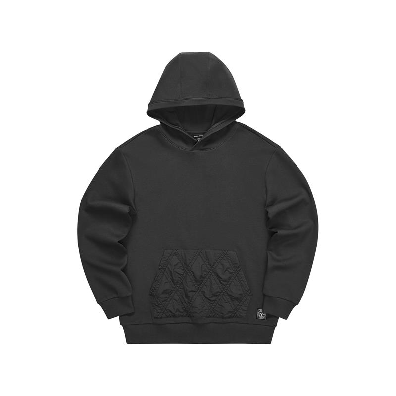 Skechers Solid Knit Pullover Hoodie in Carbon Black L421M027