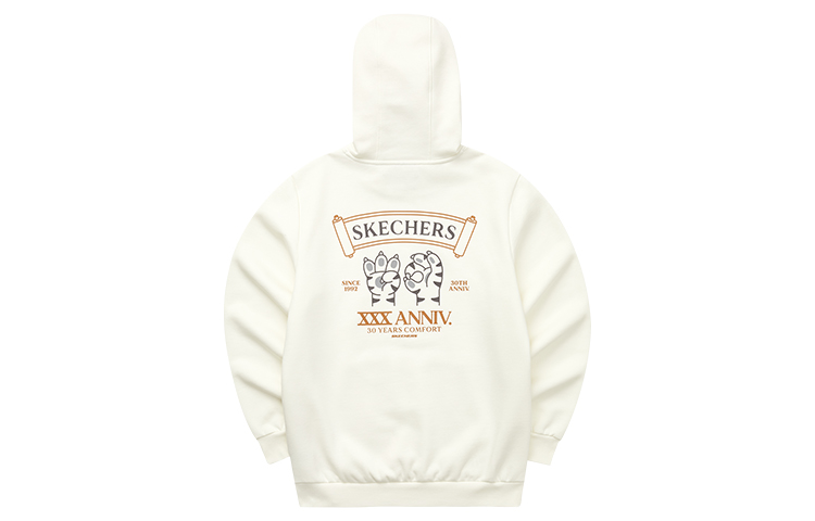 Skechers Solid Letter Tiger Claw Logo Fleece Hoodie Winter Unisex L122U269