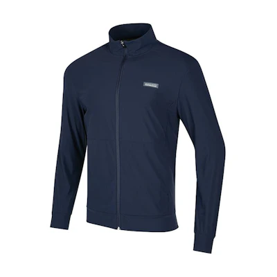 Skechers Solid Navy Zip-Up Casual Jacket with Stand Collar Long Sleeves P224M065-002Z