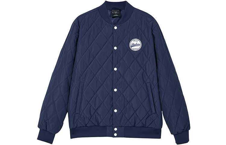 Skechers Solid Single-Breasted Long Sleeve Jacket Navy Blue L323M067-00DU