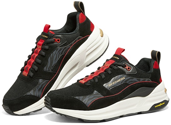 Skechers 運動休閒 新年系列 虎紋掛飾運動休閒鞋 黑色 Order Skechers 運動休閒 新年系列 虎紋掛飾運動休閒鞋 黑色
