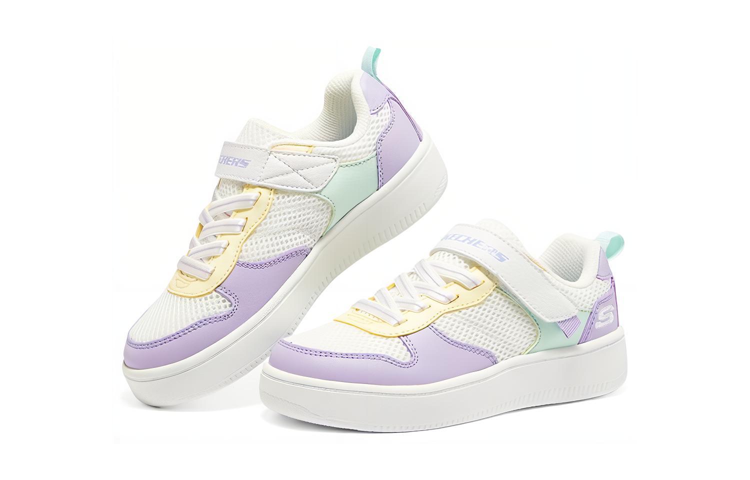 Lookbook Skechers Sport Court 92 'White Purple' 310146L-WLVM