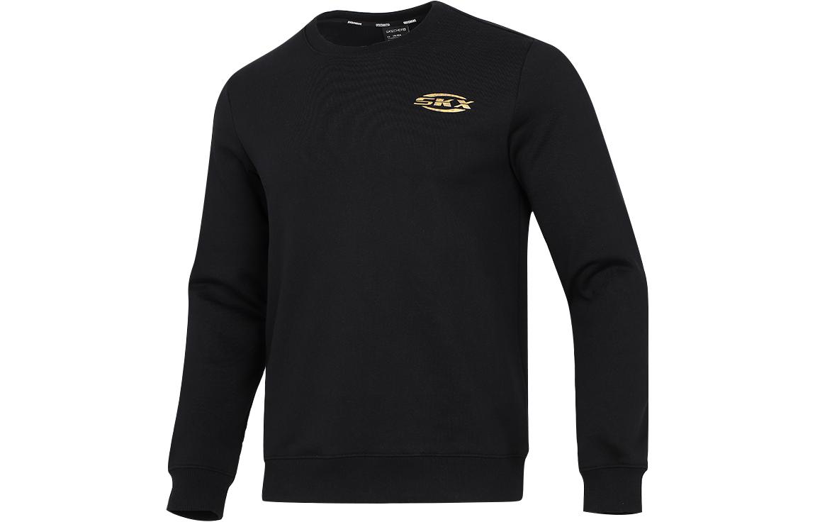 Skechers Sport Lifestyle Black Crewneck Sweatshirt Casual Letter Design P122M011-0018